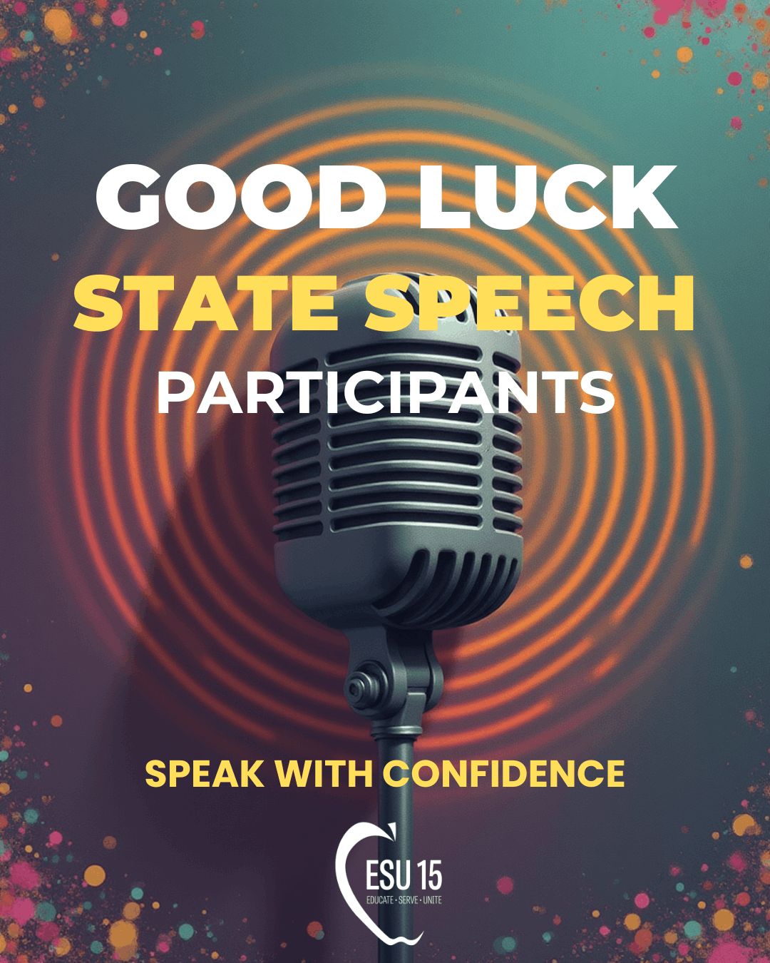 best wishes to state speech participants